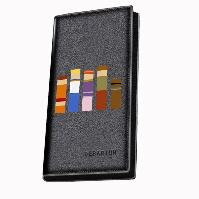 Abstract vertical blocks simple design Men's Long Wallets Business Stylish Printing Design Casual Use Christmas Valentine's Fath
