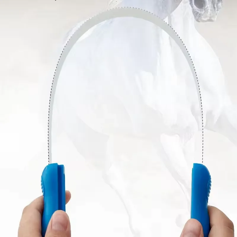 Stainless Steel Serrated Horse Shedding Scraper, Efficient Pet Hair Remover Grooming Brush for Horses, Dogs and Livestock