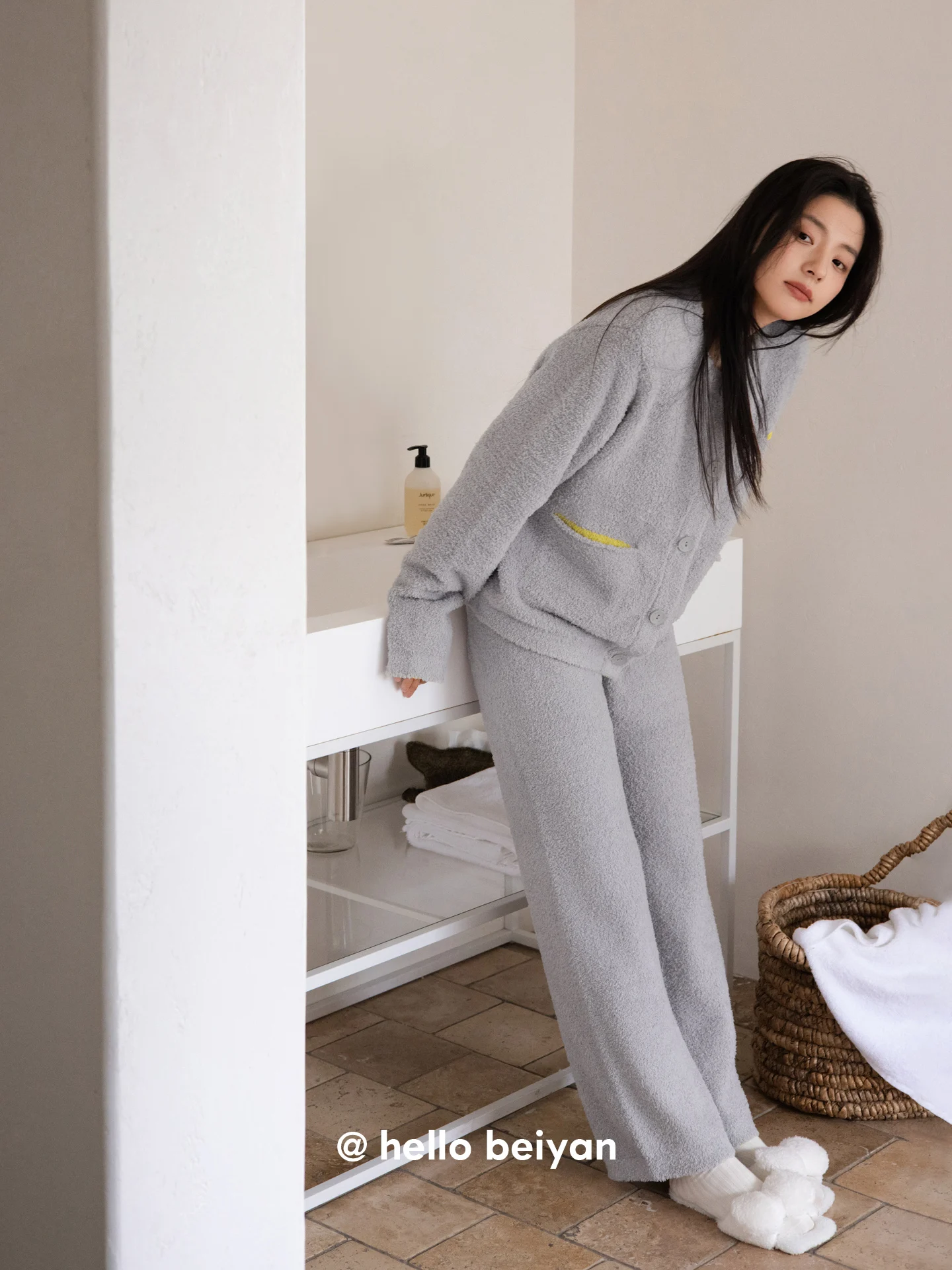 baiyan-femmes-f-fce-spwear-ouvert-cardigan-maison-vetements-chaud-corail-fce-ensemble-ample-automne-hiver-faion-couleur-blo