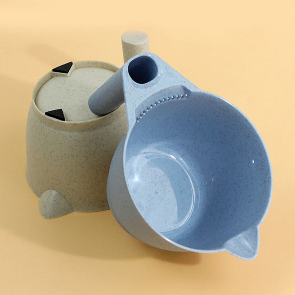 

2Pcs Hair Dye Bowls Sturdy Wear-Resistant PP Material Hollow Handle Easy for Salon DIY Hair Coloring