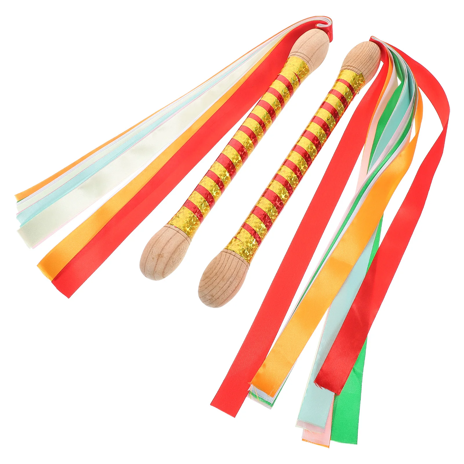 

2pcs Wooden Drumsticks Durable Kids Drum Beginner Drumsticks Colored Drumming Sticks With Streamer For Practice Electronic