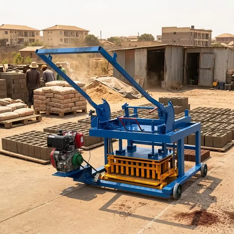QMY4-45 Mobile Laying Concrete Block Making Machine Hollow Brick Machine in Africa Low Price