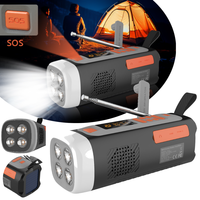 4500mAh Emergency AM/FM/SW Radio Bluetooth-Compatible Speaker USB C/Solar/Hand Crank Charging 3 Ways Powered for Outdoor Camping