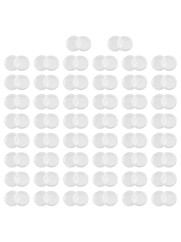 حاويات كبسولات العملات المعدنية مقاس 23 مم، حاملات طلاء شفافة عالية الشفافية، مستديرة لحماية الحواف المزخرفة بدقة #5