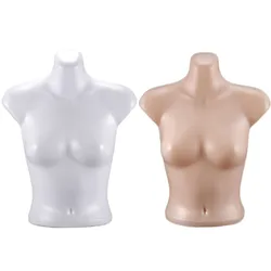 Modello di Torso femminile superiore del corpo modello di plastica bianco/tono della pelle modello di seno femminile per la visualizzazione di foto reggiseno intimo manica corta gilet