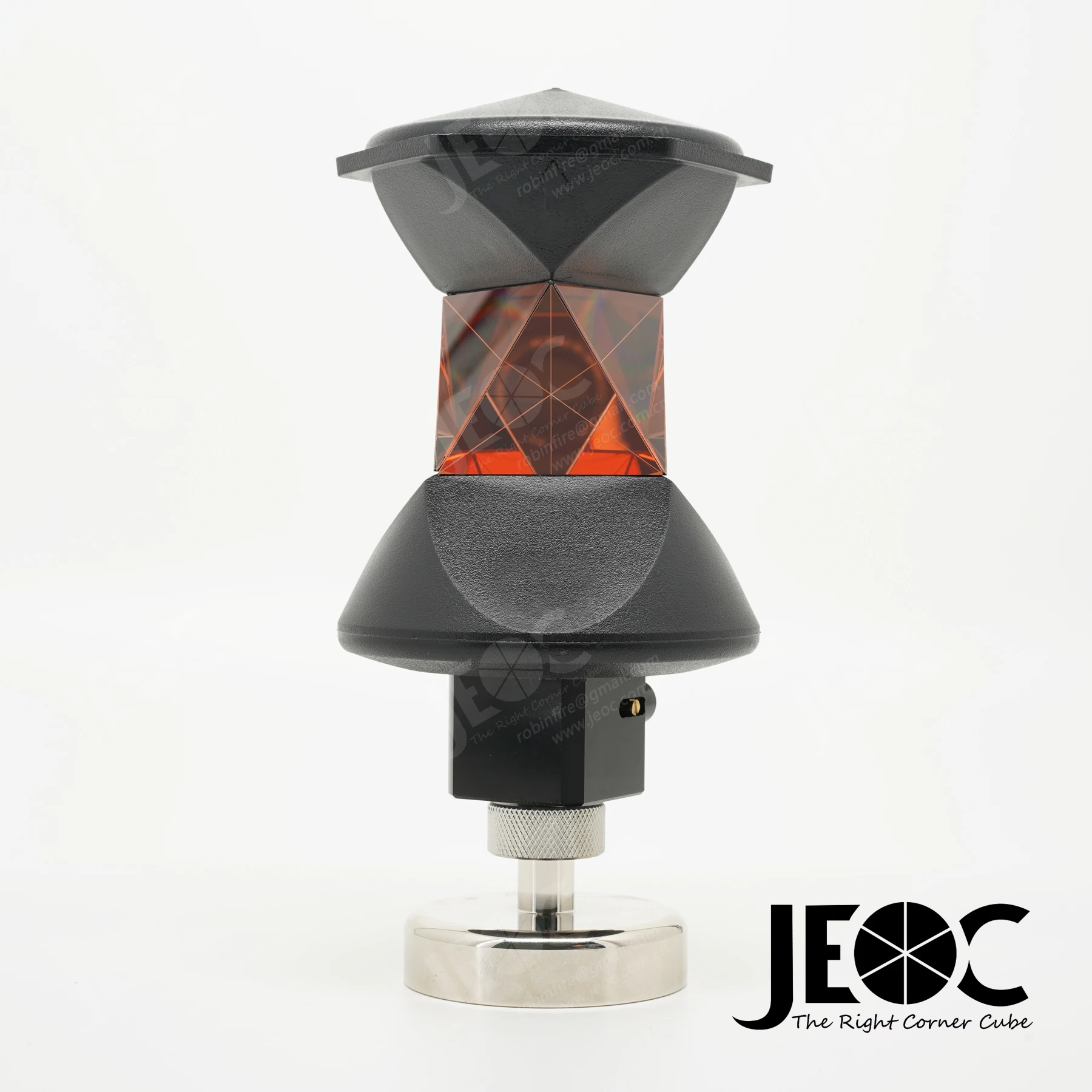 JEOC GRZ4 + Magnetic Base, 360 Degree Monitoring Prism Set with Strong Magnet, for Leica system