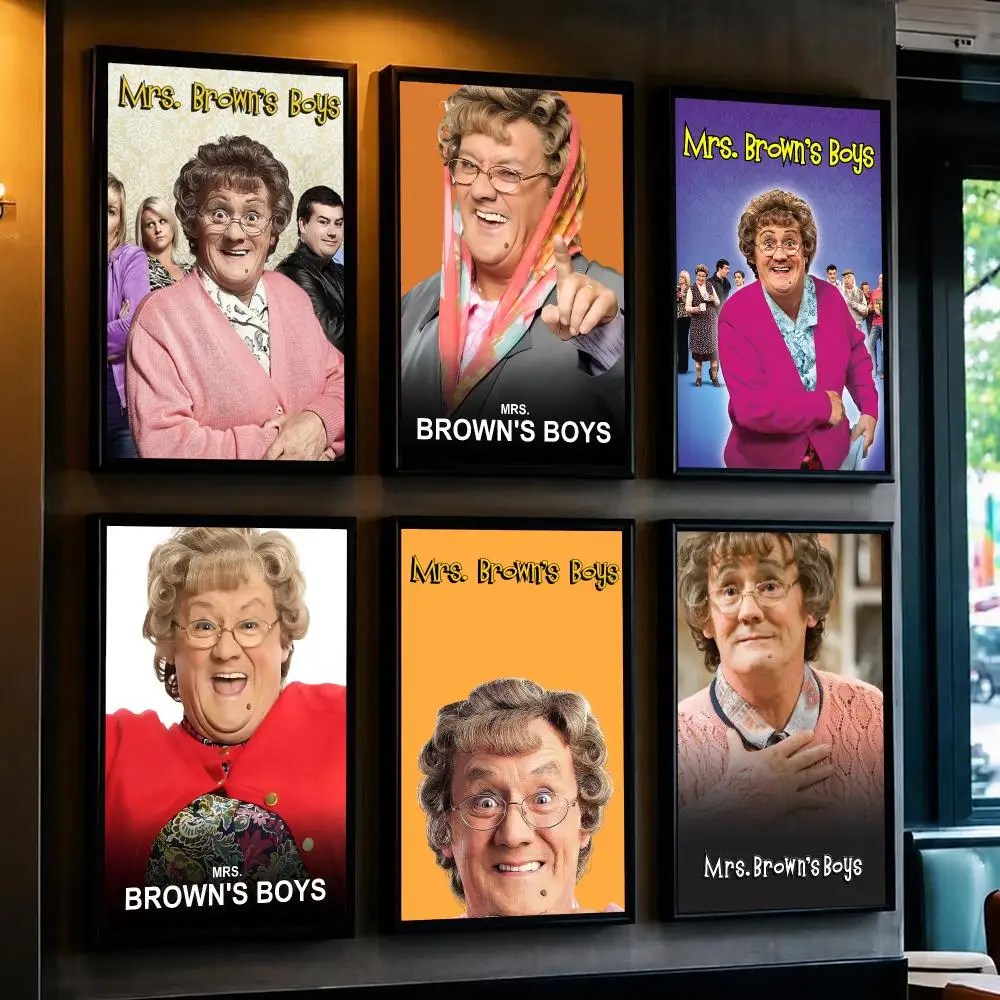 tv series M-Mrs Browns Boys-S Poster Minimalist Wall Sticker for Cafe Office Bar Home Decor and Gift