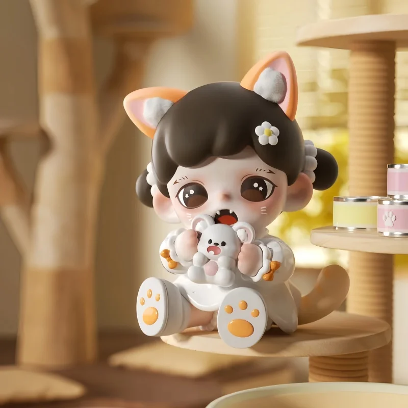 

New Genuine Zoraa Meow Cat Face Series Blind Box Trendy Collectible Figurine Surprise Mystery Box Girl Customized Gift Ornament
