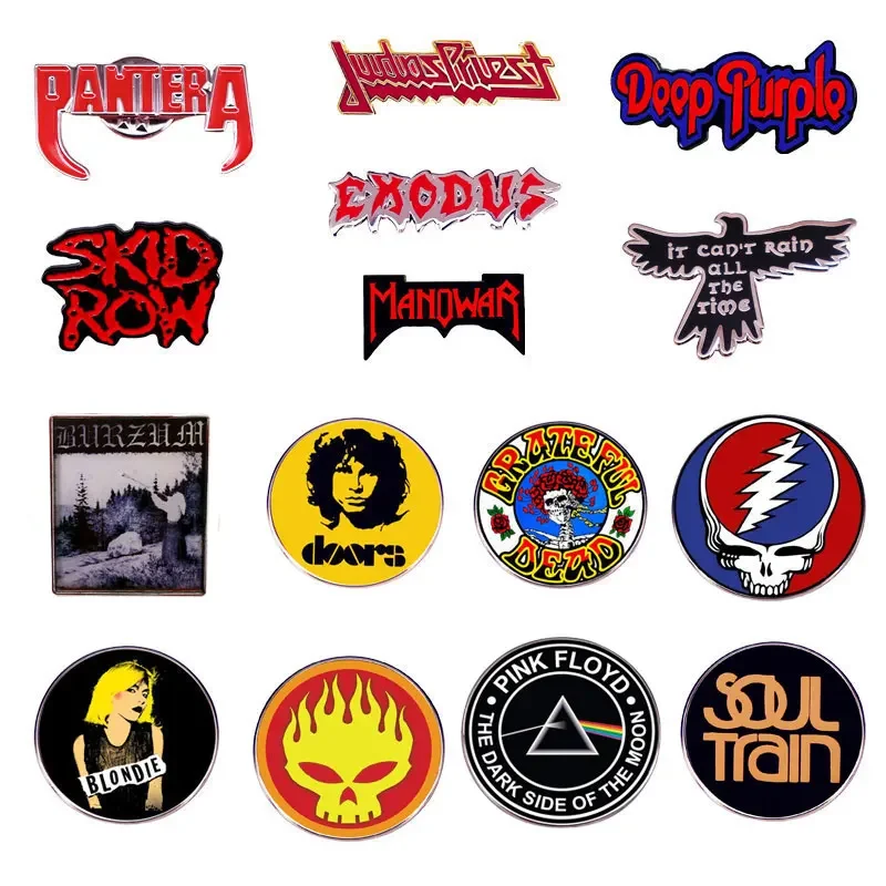 Rock Band PunkStyle Metal Brooch, Heavy Metal, Música, Esmalte Pins, Emblema, Jóias da Moda, Roupas, Chapéu, Mochila, Acessório Presentes