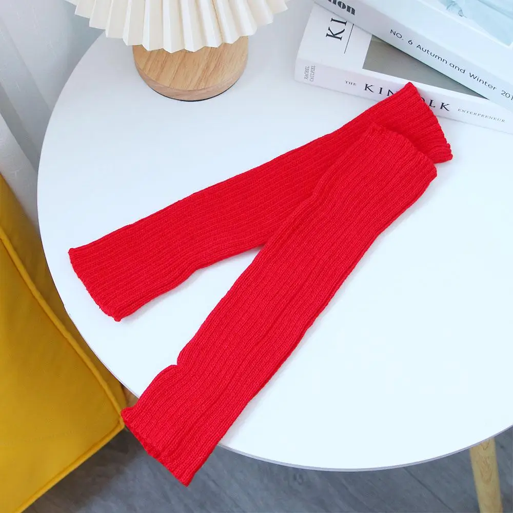 Dulce elástico Lolita protección de rodilla otoño Cosplay Color caramelo cubierta de pie calcetines tejidos mujeres medias calentadores de piernas de lana