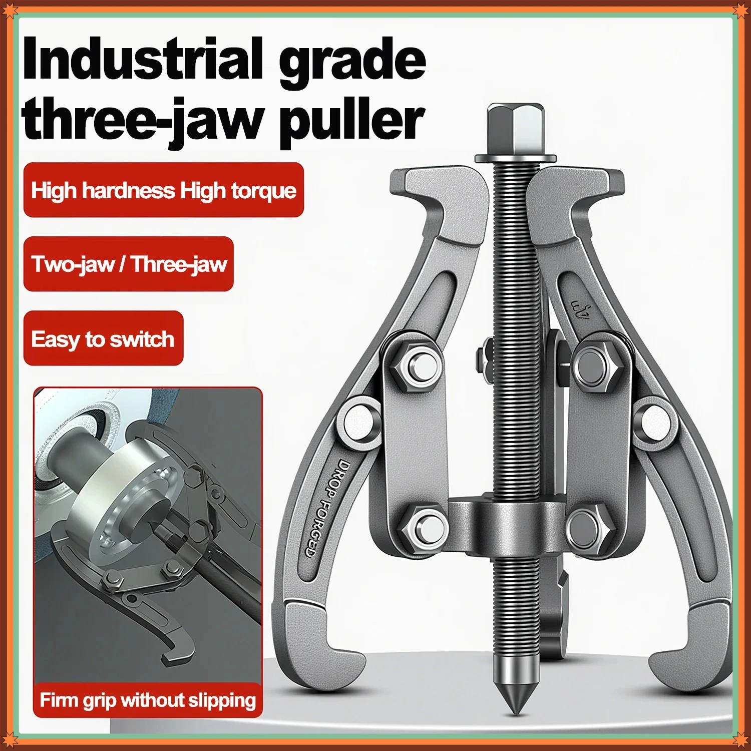 

2/3 Jaw Reversible Gear Puller 3-8 Inch Bearing Flywheel Pulley Removal Hand Tool Kit