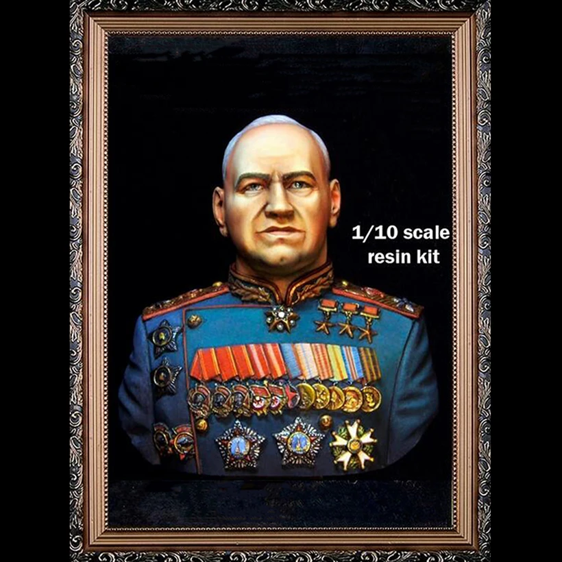 Resin soldier 1/10  The Greatest Men Georgy Zhukov bust  Model Unassambled Unpainted  Figure Building Kit