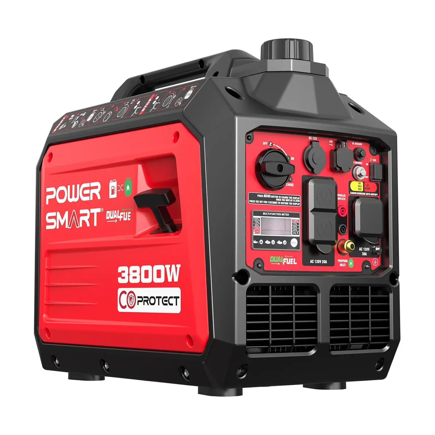 3800 Watt Dual Fuel Inverter Generator for Home Emergency Use, Customized