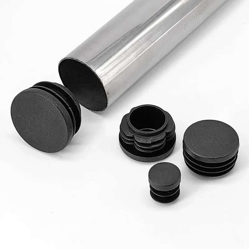 16PCS Black Round Plastic Blanking End Cap Tube Pipe Inserts Plug Bung Insert Stopper For Chair Leg Pipe Tapon Tubo