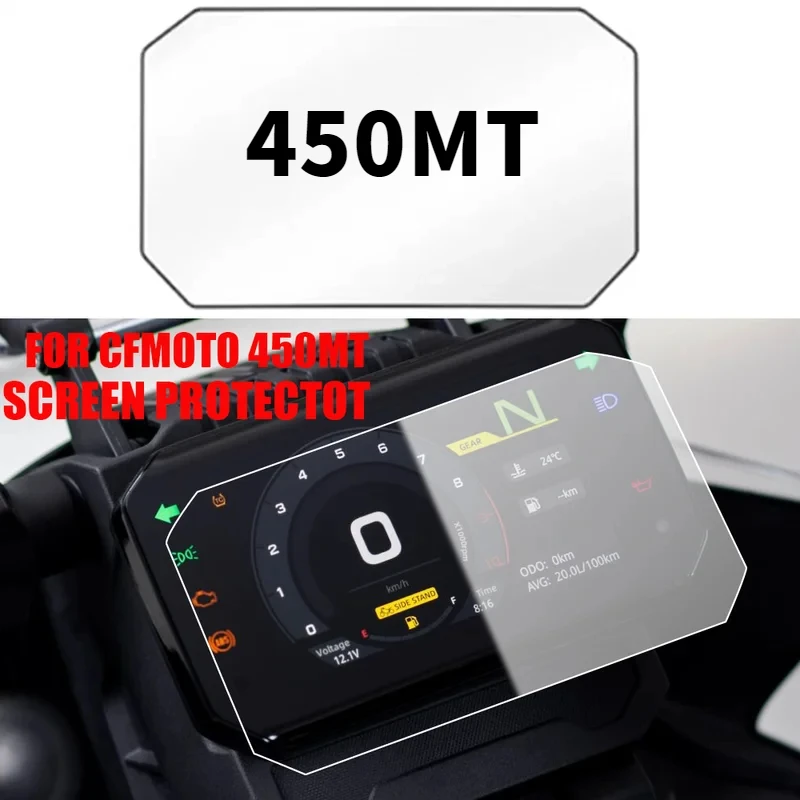 For CFMOTO 450MT 450mt 450 MT 2021-2024 2023 Motorcycle Scratch Cluster Screen Protection Panel Film Dashboard Screen Protector