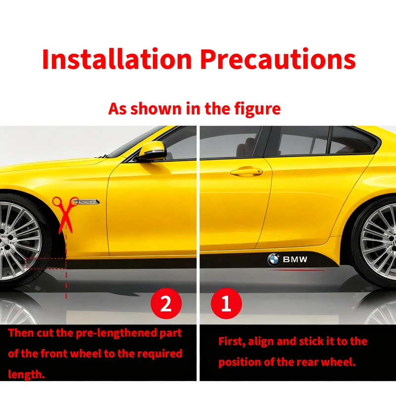 New Car door badge decorative stickers side skirt stickers For BMW F30 F01 F10 F35 F15 F16 F18 E39 E46 E90 E36 E60 X1 X3 X5 X6 view 5