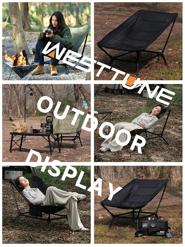 كراسي خارجية محمولة من WESTTUNE قابلة للطي كبيرة الحجم للتخييم مصنوعة من سبائك الألومنيوم وخفيفة الوزن لصيد الأسماك على الشاطئ السياحي #6
