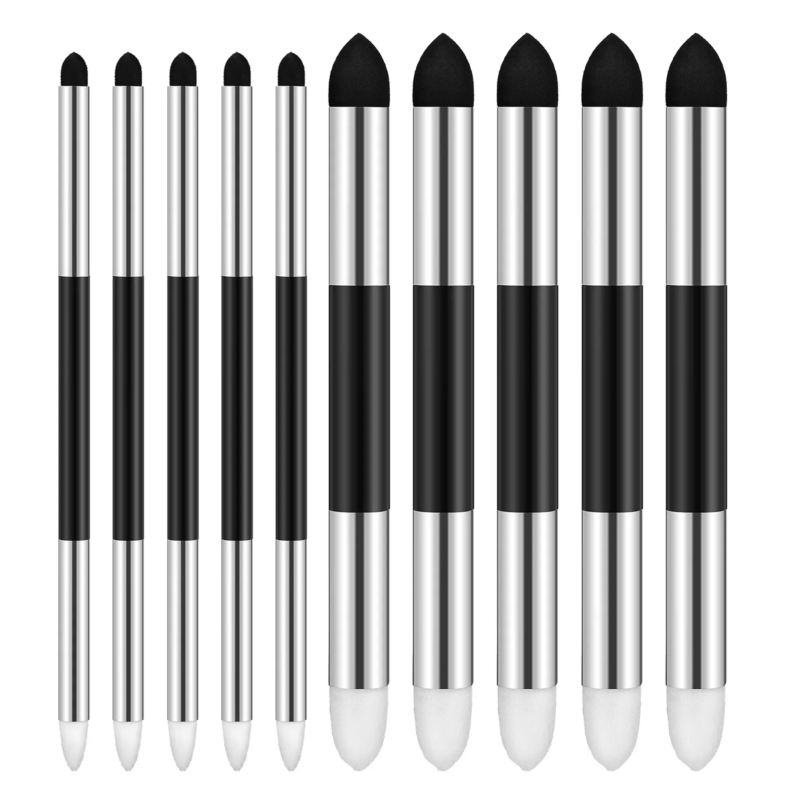 10Pcs Artist Blending Sponge Pen Dual Tip Washable Soft Sponge Brush Sketch Pastel Oil Pastel Highlight Correction Tool