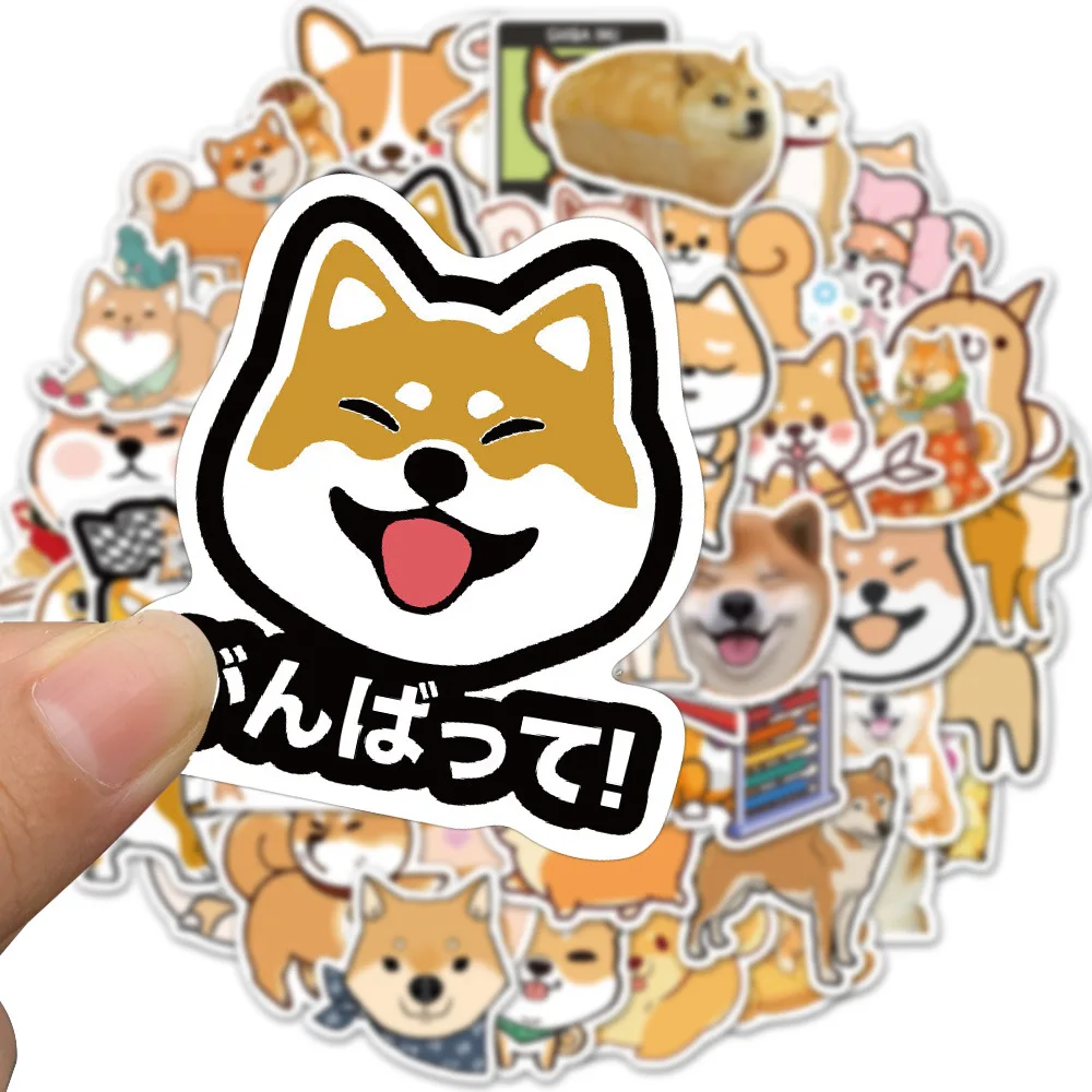 10/30/50Pcs Cute Shiba Waterproof Graffiti Sticker Decorative Luggage Cup Laptop Phone Skateboard Guitar Scrapbook Kids Sticker