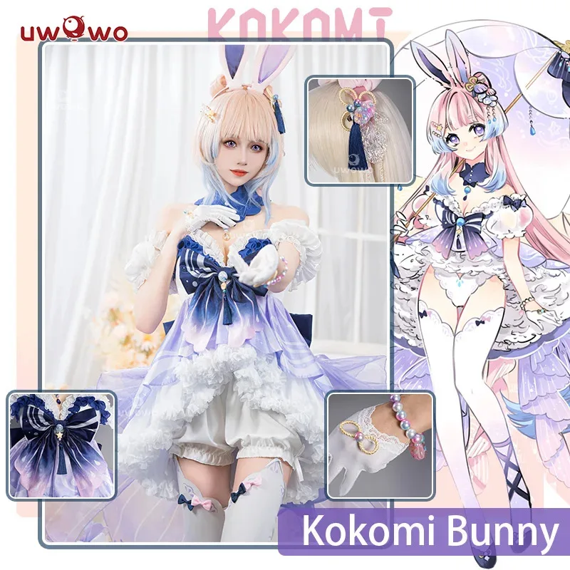 

ПРЕДПРОДАЖА UWOWO Kokomi Bunny Suit Косплей Эксклюзивный Genshin Impact Fanart Косплей Милые костюмы на Хэллоуин Ganyu/Hutao/Keqing/Ayak