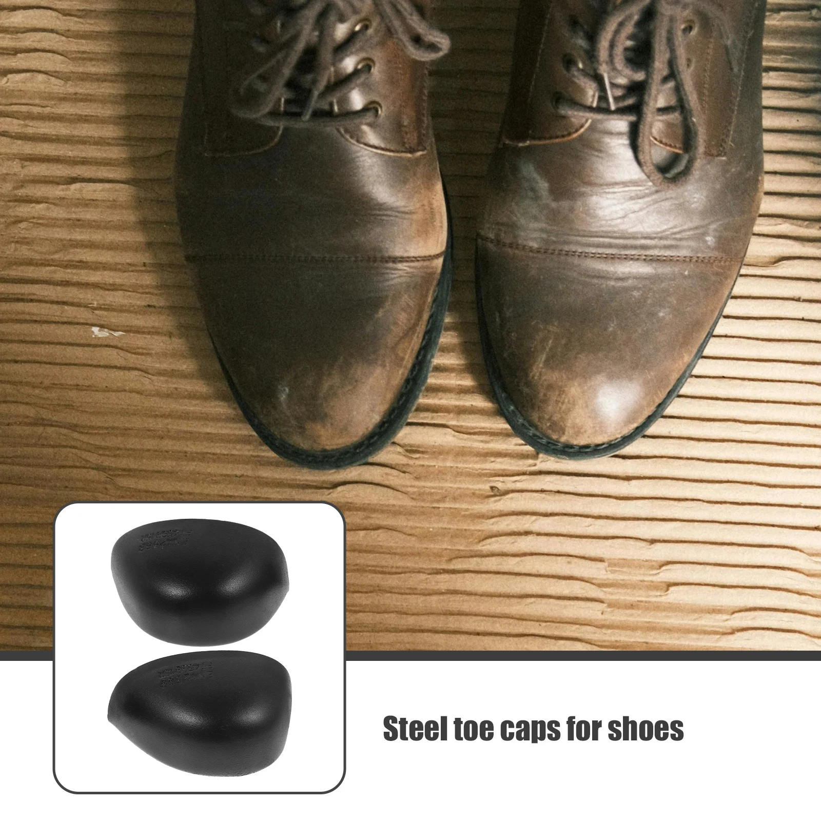 1Pair Shoe Toe steel Covers Work Shoes Toe Protector Reusable Shoe Cap Safety Guards Shoes Tips Inserts Boot Iron Work universal