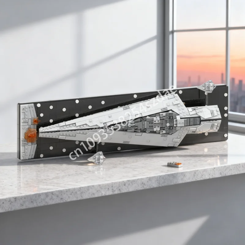 

905 шт. MOC настенный дисплей Звезда боевая модель строительные блоки архитектура Рождественский подарок творческая идея кирпич детская игрушка на день рождения