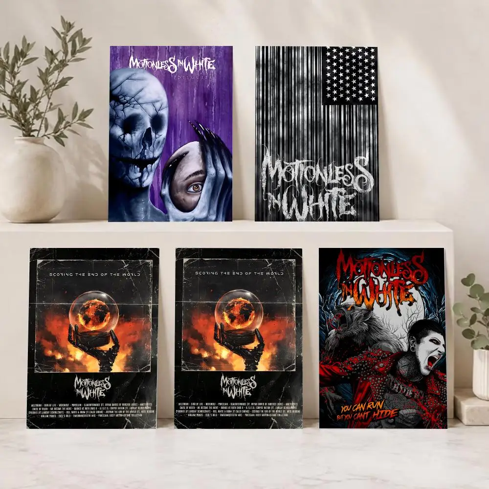 Band Metal Motionless In White Poster Current Style Home Wall Art & Sleek Living Space Accents