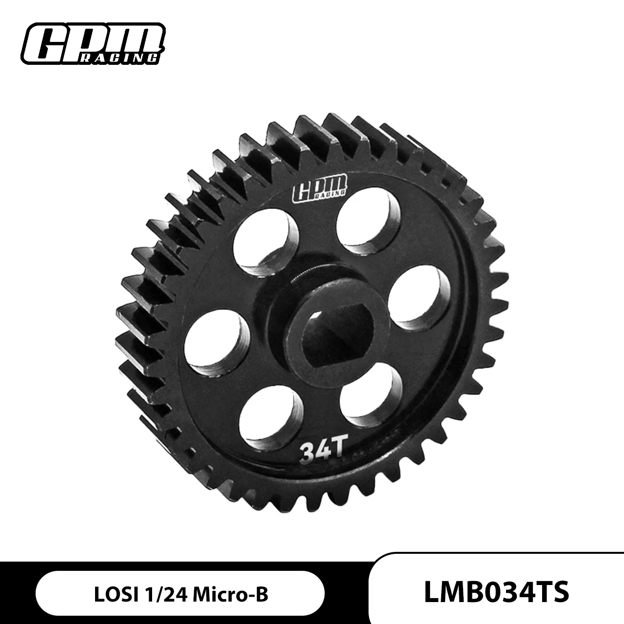 GPM 4140 Carbon Steel Speed Main Gear 34T For LOSI LOS-1392 1/24 Micro-B / 1/28 Micro-T