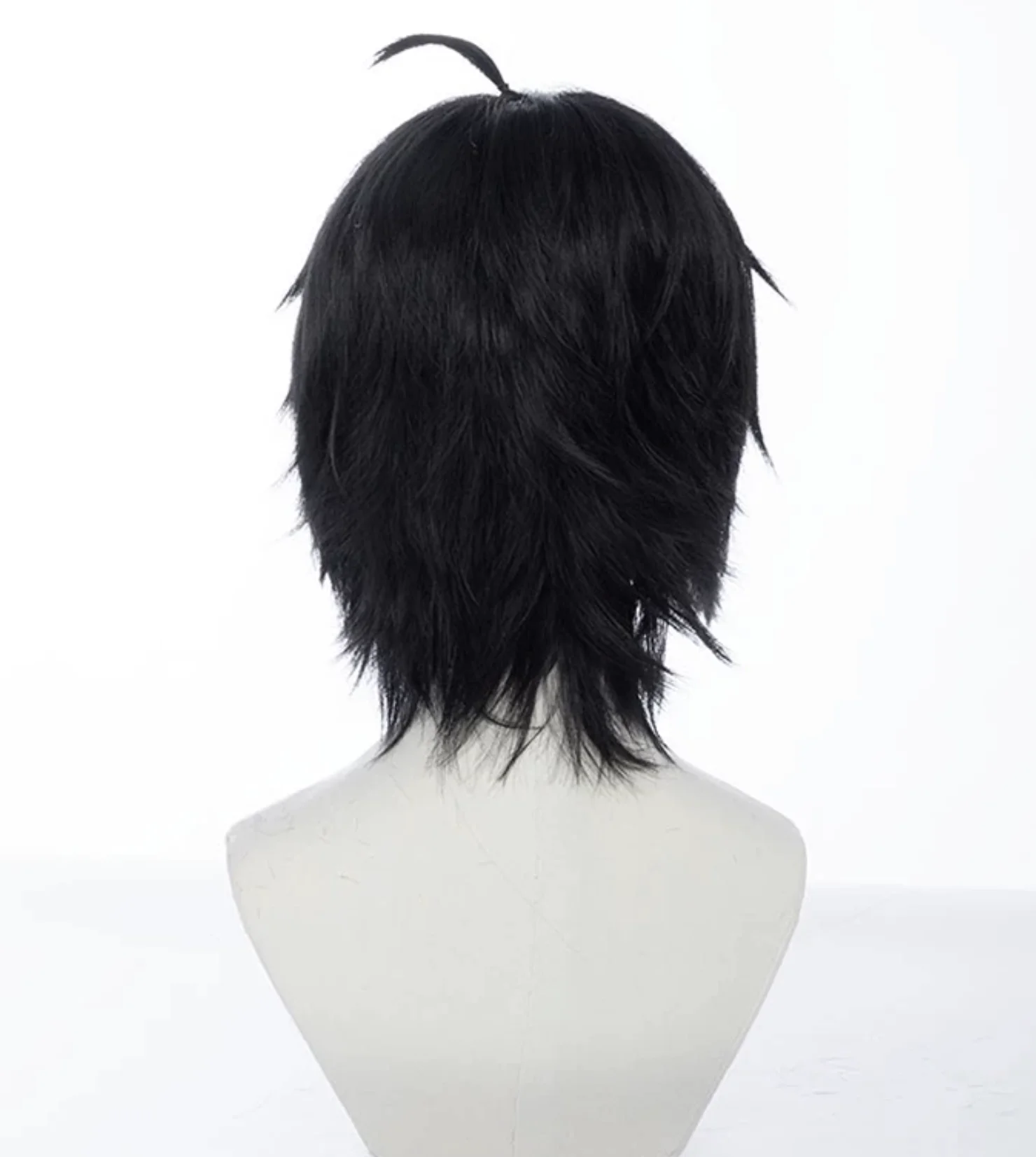 Men Kirigaya Kazuto Cosplay Wig High Temperature Fiber Short Black Hair Adjustable Net Cap Halloween Costume Accessory