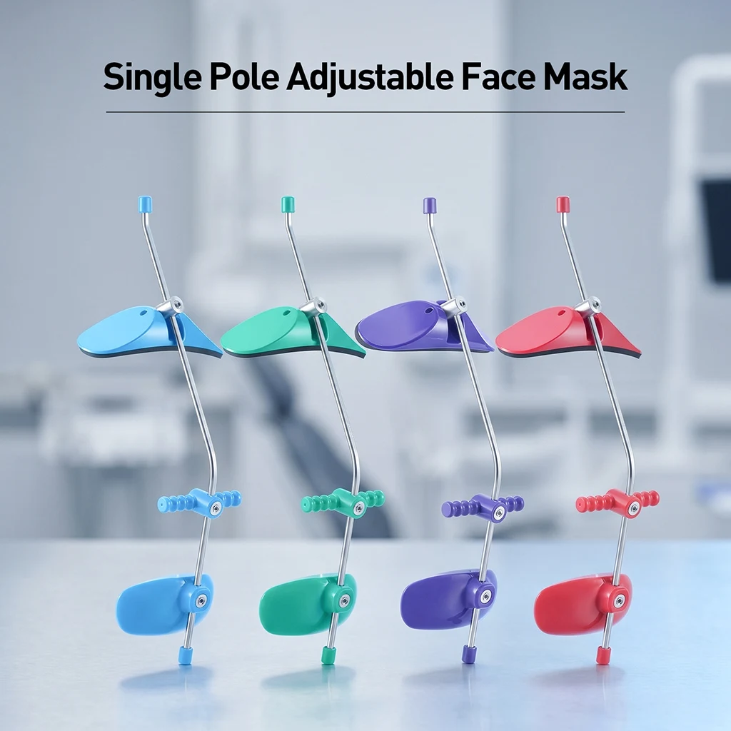 1 Stück AZDENT Dental Kieferorthopädische Vorwärtsziehmaske Einhebel-Verstellbare Gesichtsmaske aus Edelstahl und Kunststoff – Detail 3