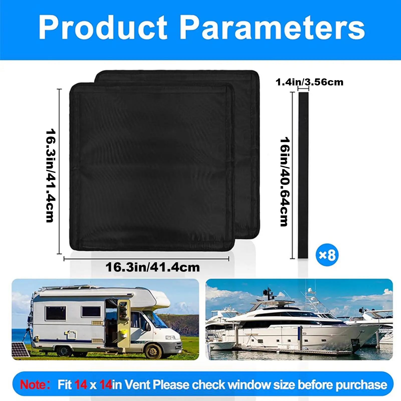 Rv Accessories Heat Reflective Insulation Aluminum Foil Sunshade Rv Roof Vent Shade Cover For Women Men Adults Teens Senior