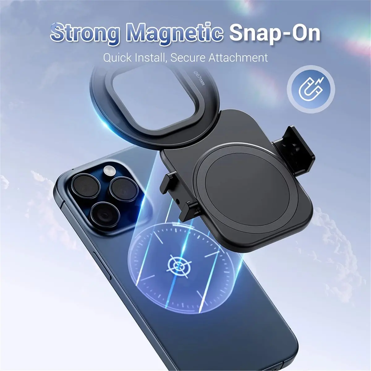 Big Discount 67mm Magnetic Phone Lens Filter Adapter Mount for IPhone 17 16 Universal Camera Lens Filter Ring