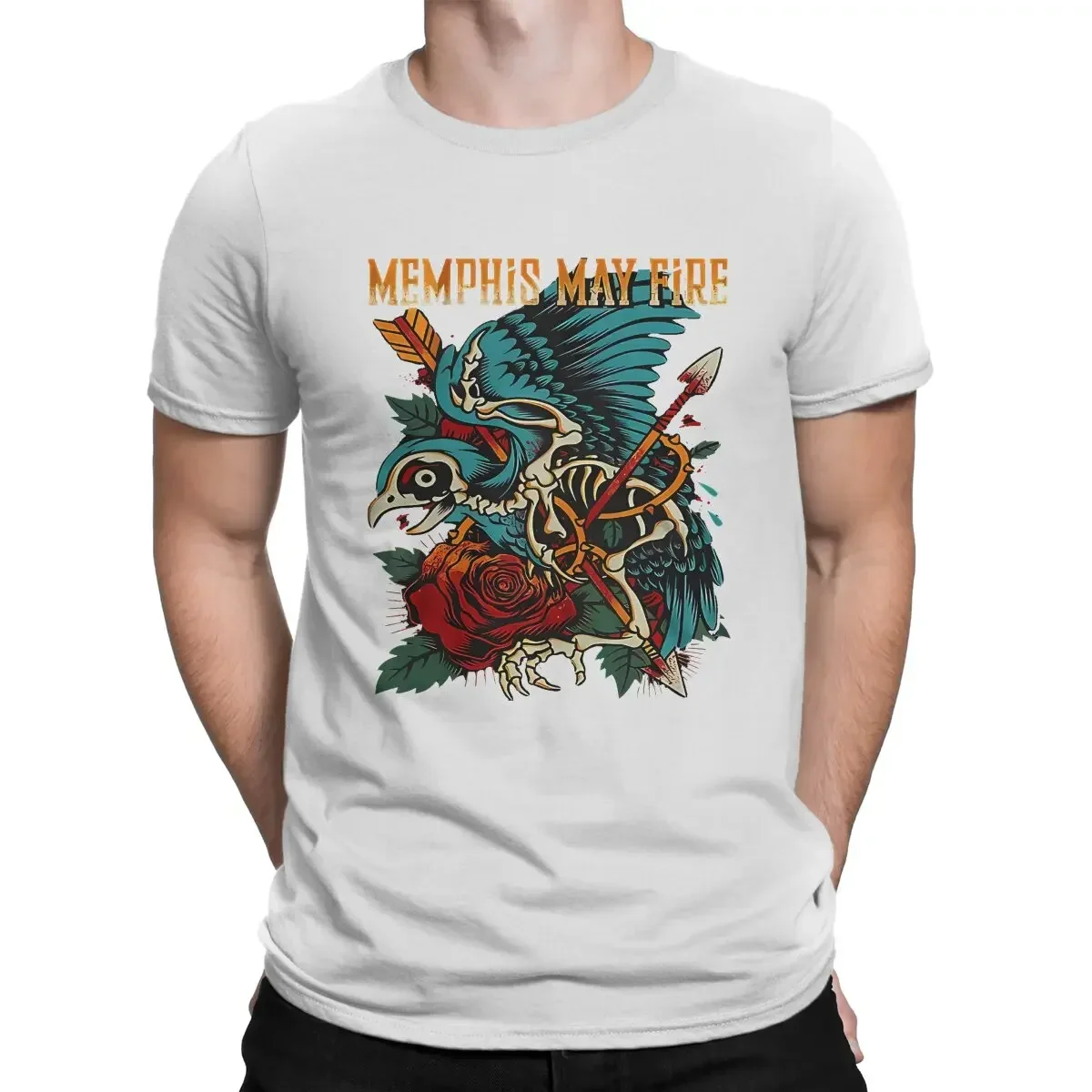 Funny MMF BAND T-Shirts Men Crewneck Cotton T Shirt Memphis May  Short Sleeve Tee Shirt Party Tops