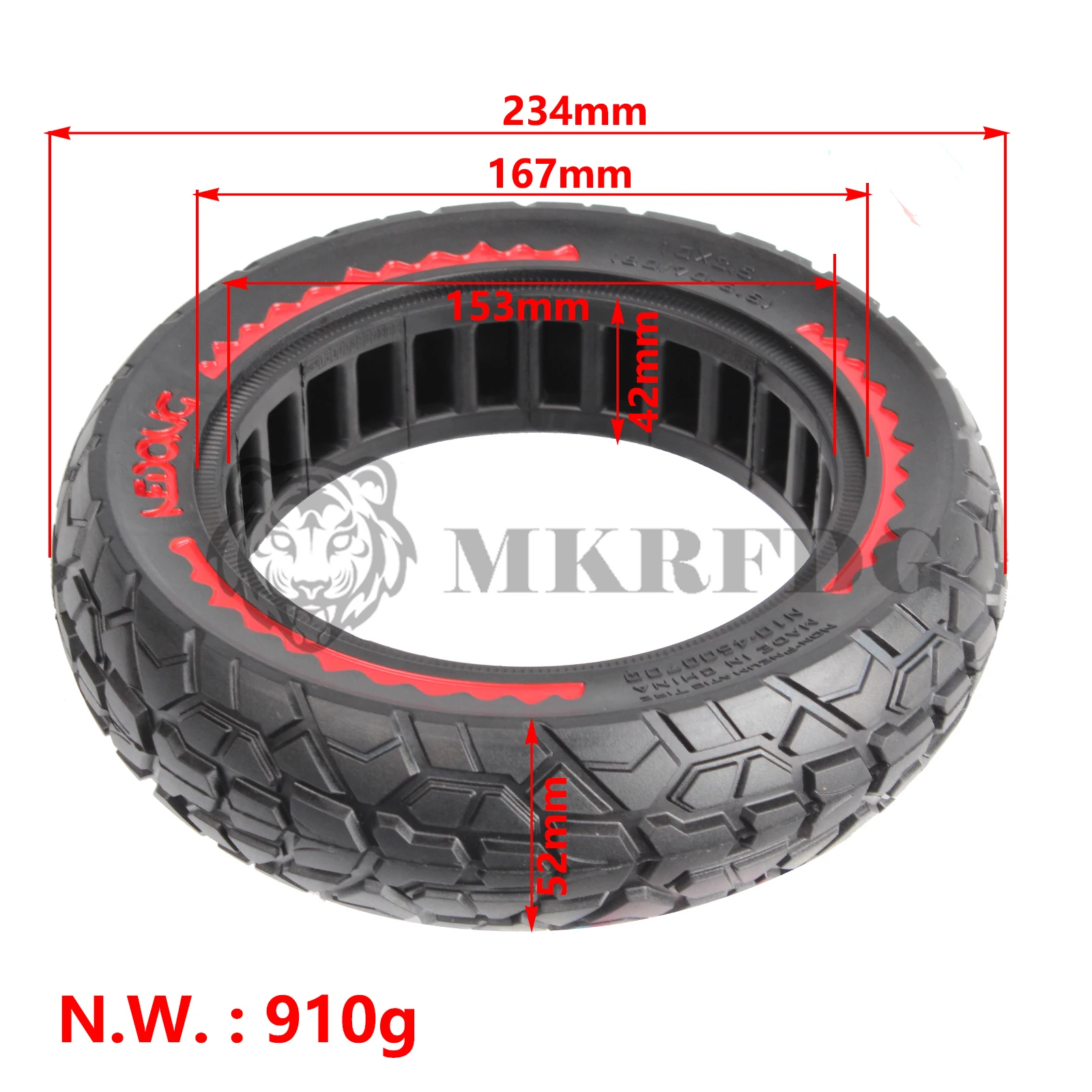 10 Inch 10x2.125 Solid Tyre For Segway Ninebot F20/F25/F30/F40 Electric Scooter Rubber Solid Tire Cycling Accessories