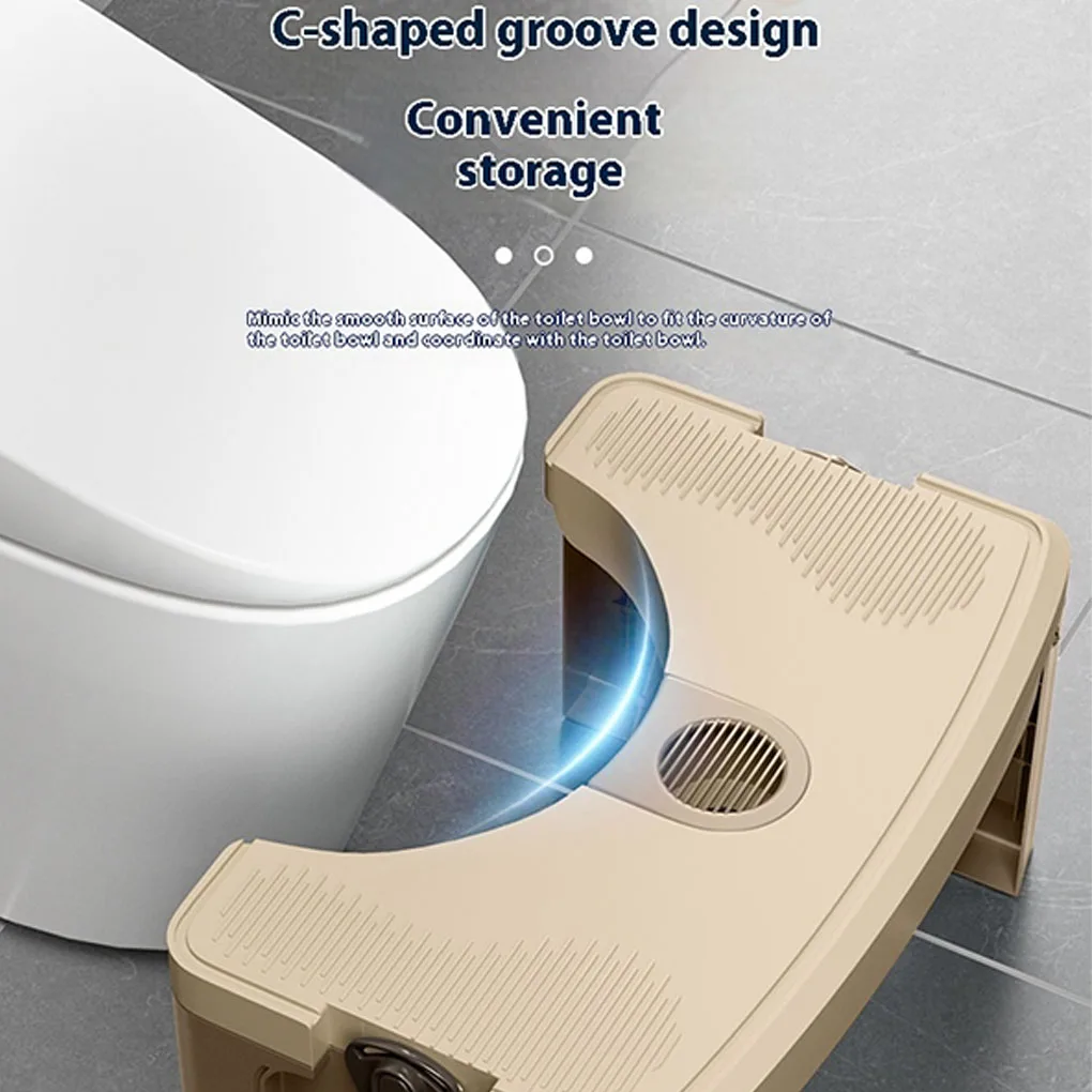 Foldable Toilet Squat Stool Portable Non-slip Toilet Footstool Squatting Potty Stool for Adults Children Bathroom Accessories image 2
