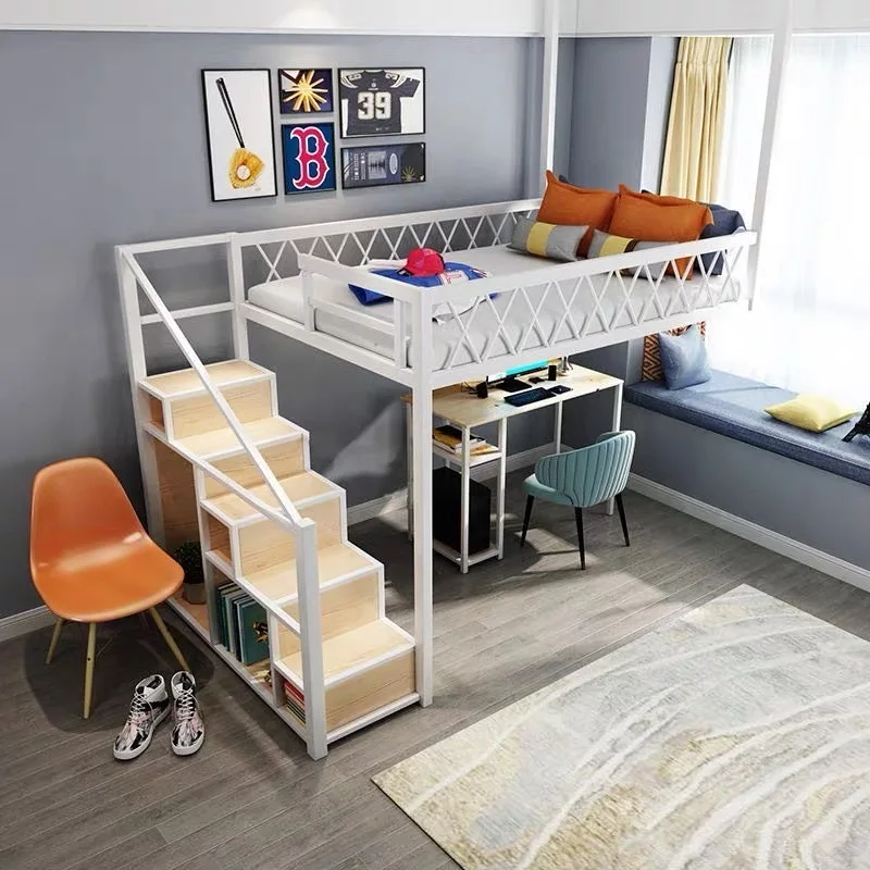 

Hammock small apartment loft bed wall bed creative space saving multi-function elevated hanging bed