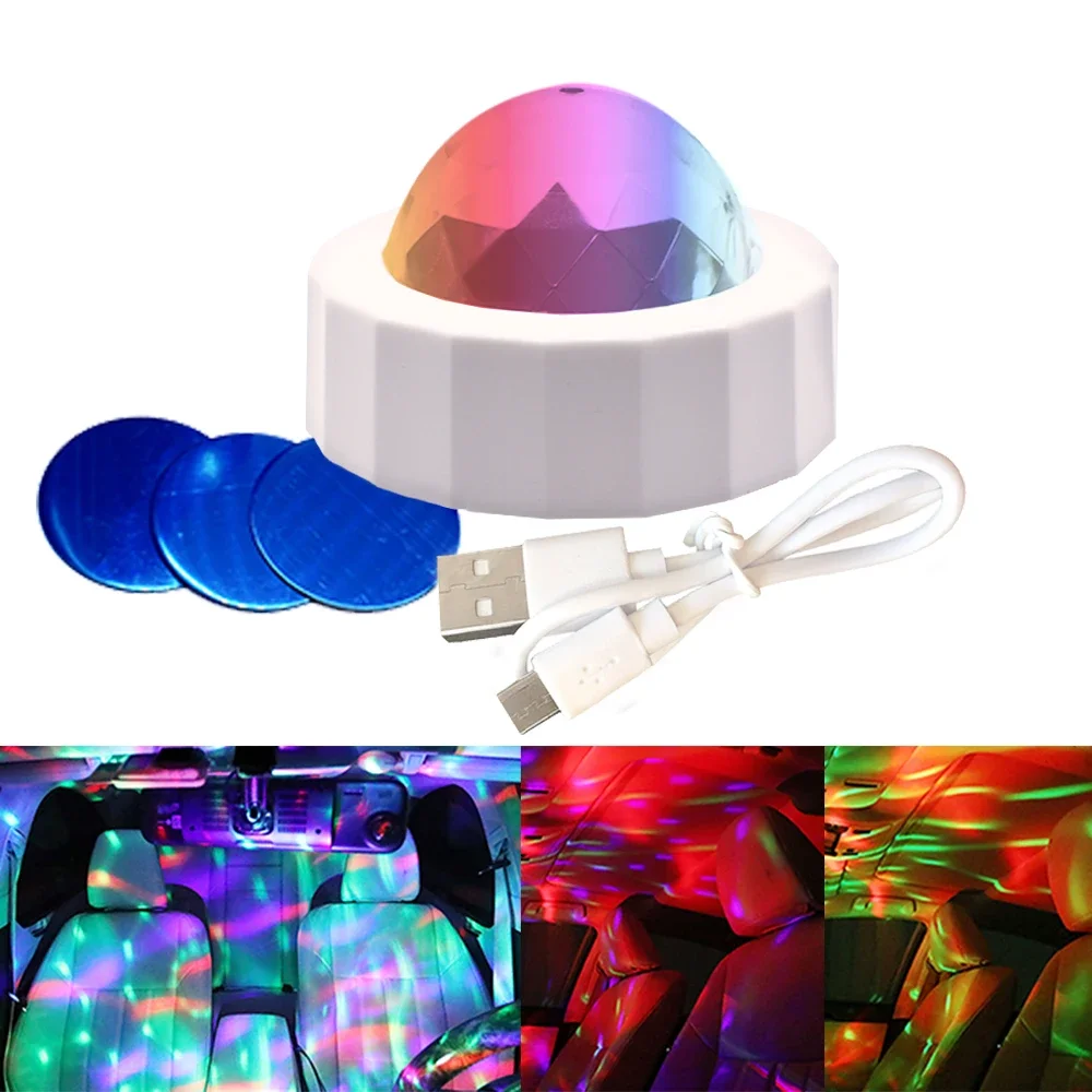 1x Fashion Car Roof Star Light Interior LED Starry Atmosphere Ambient Projector Auto Decoration Night Home Decor DJ Music Light