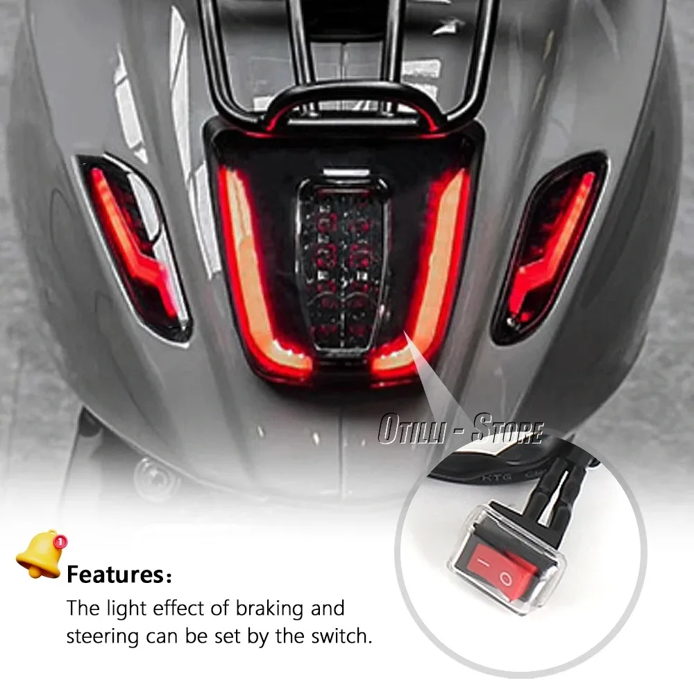 

Motorcycle Accessories LED Taillight Rear Brake Light For VESPA SPRINT 150 125 Stop Tail Lights Indicator Lamp Primavera 150 125