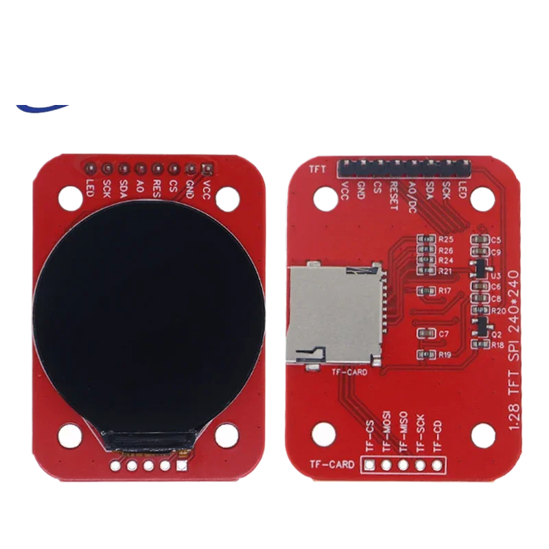 1-2 pièces écran TFT 1.28 pouces Module d'affichage LCD rond rvb 240*240 GC9A01 pilote 4 fils Interface SPI 240x240 PCB pour Arduino