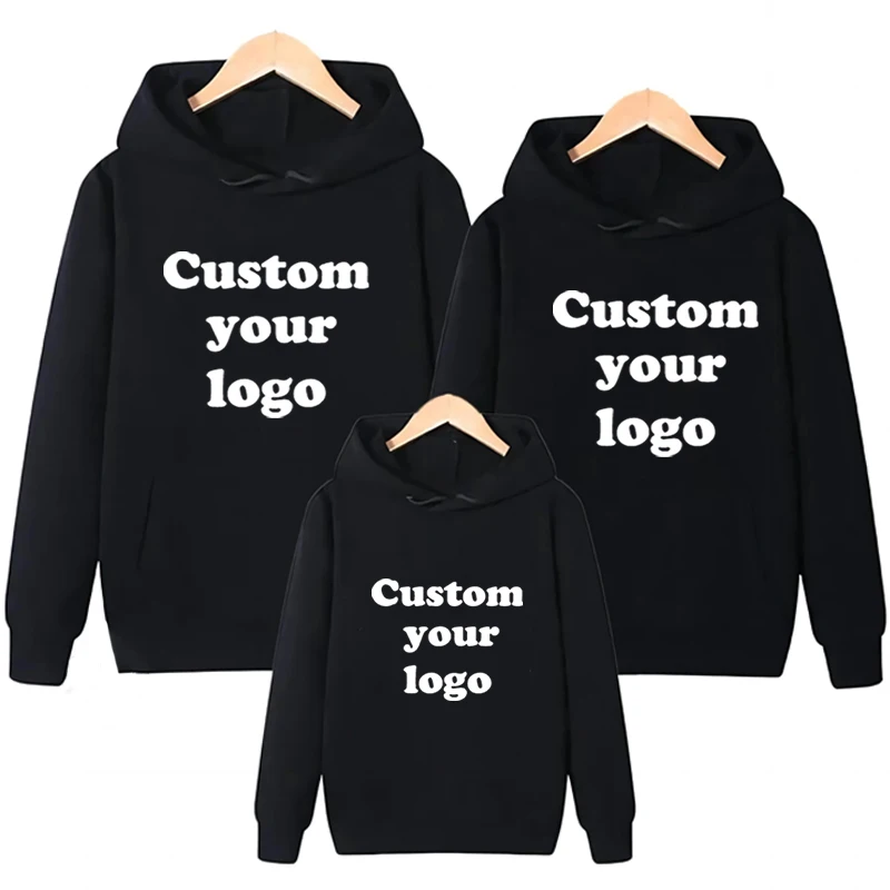 

Custom Print Birthday Christmas Hoodies Halloween Anniversary Logo Hooded Cute Cartoon Tracksuit Autumn Santa Kids Boy Girls Top