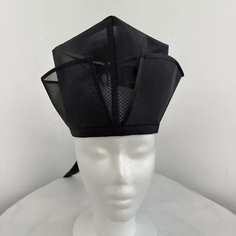 Chinese Song Dynasty Hanfu Hat Square Flat Top Hat Ancient Costume Breathable Headwear Scholar Role Playing Accessories