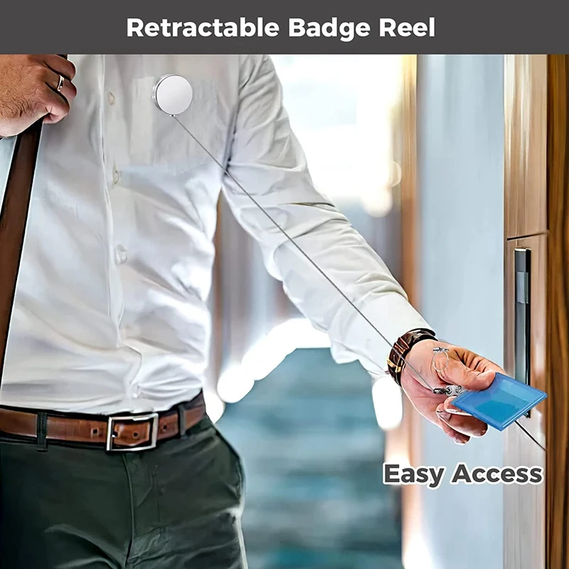 2 Pack 29.5Inch Badge Reels Holder Retractable Badge Holders For Nurse Badge Reel Retractable ID Holders