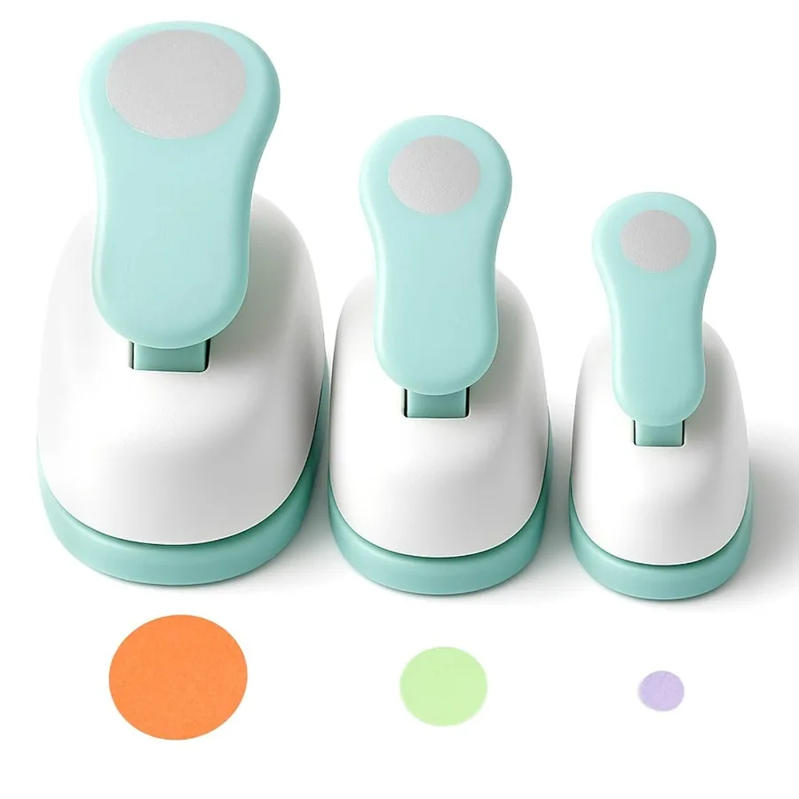 3 قطعة ثقب دائري بأحجام مختلفة 1 + 5 8 + 3 8 بوصة لصياغة القصاصات أداة تصميم مثالية للوازم المكتبية Ca