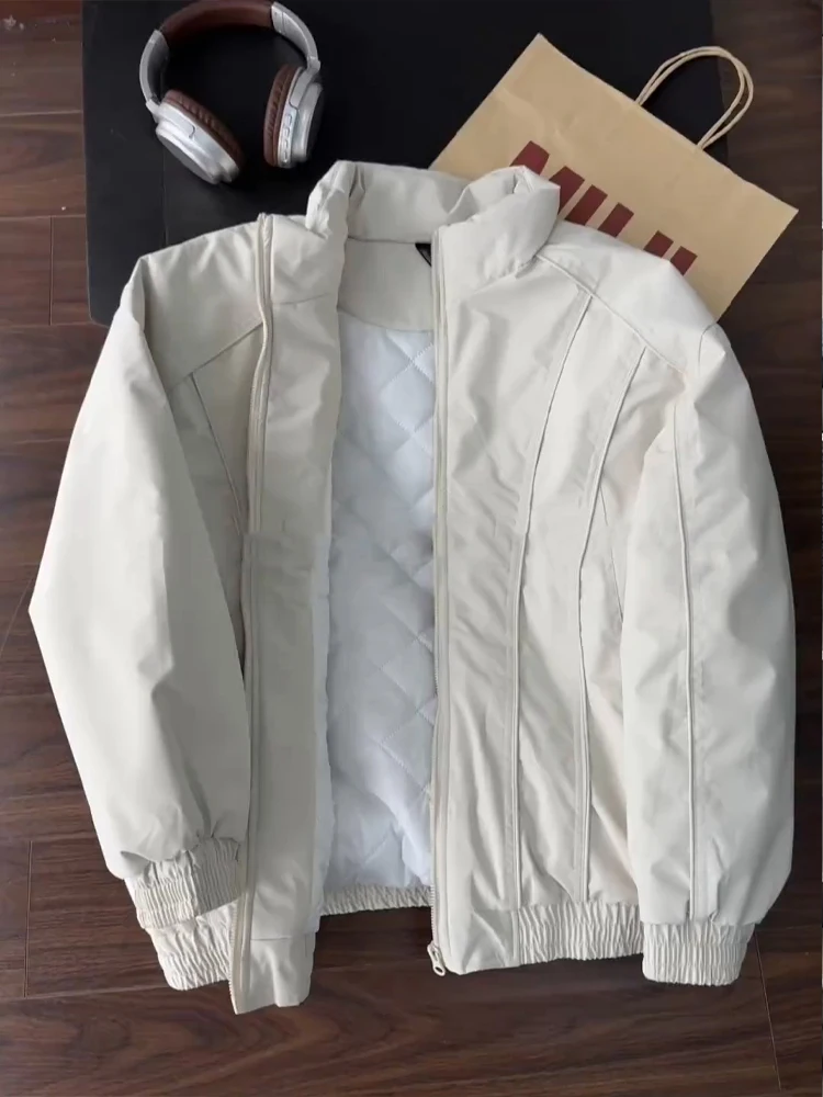 

Khaki Deconstructed Pilot Cotton Jaet Men's Thiened ort Collar Winter American Sle Warm Casual Long Sve Coat