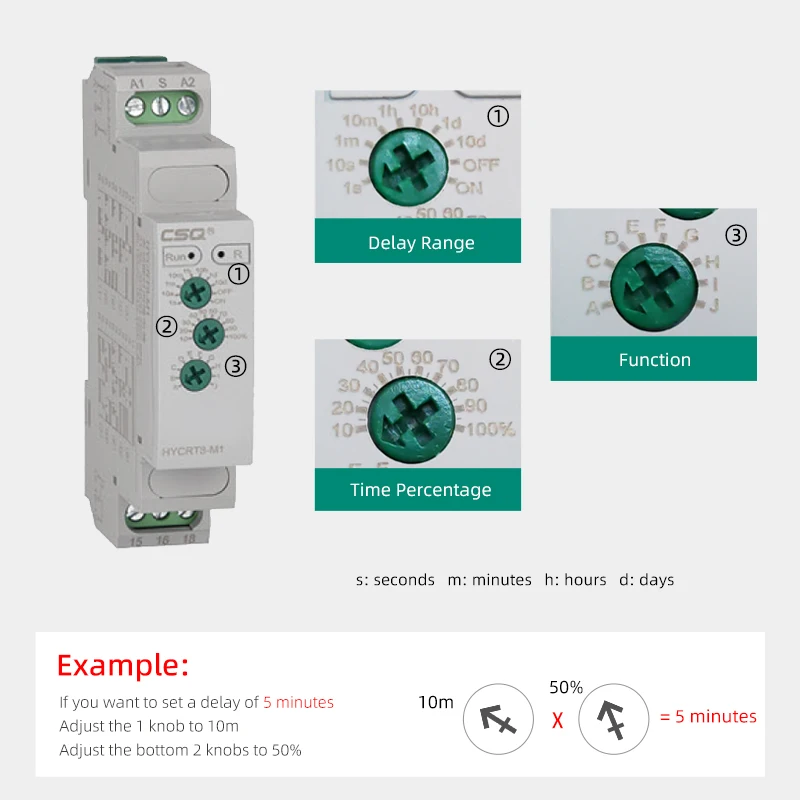 CSQ HYCRT8 Relay With Time Delay Adjustable Multifunction 24 hour timer