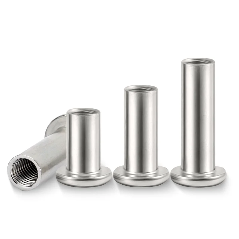 

DIVEDEER M2~M8 4-50mm long 304 A2 Stainless Steel Hex Hexagon Socket Head Furniture Rivet Connector Insert Joint Sleeve Nut
