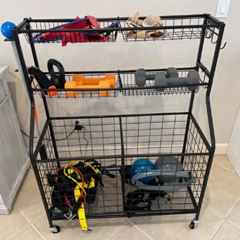 Toy storage rack Young teaching aids Basketball Football Skateboard finishing