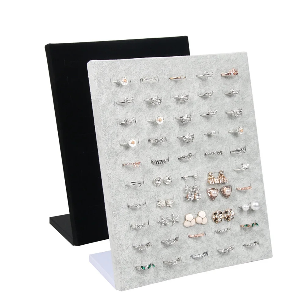 

50 Slots Ring Display Stand Jewelry for Rings Showcase Vertical Board Presentation