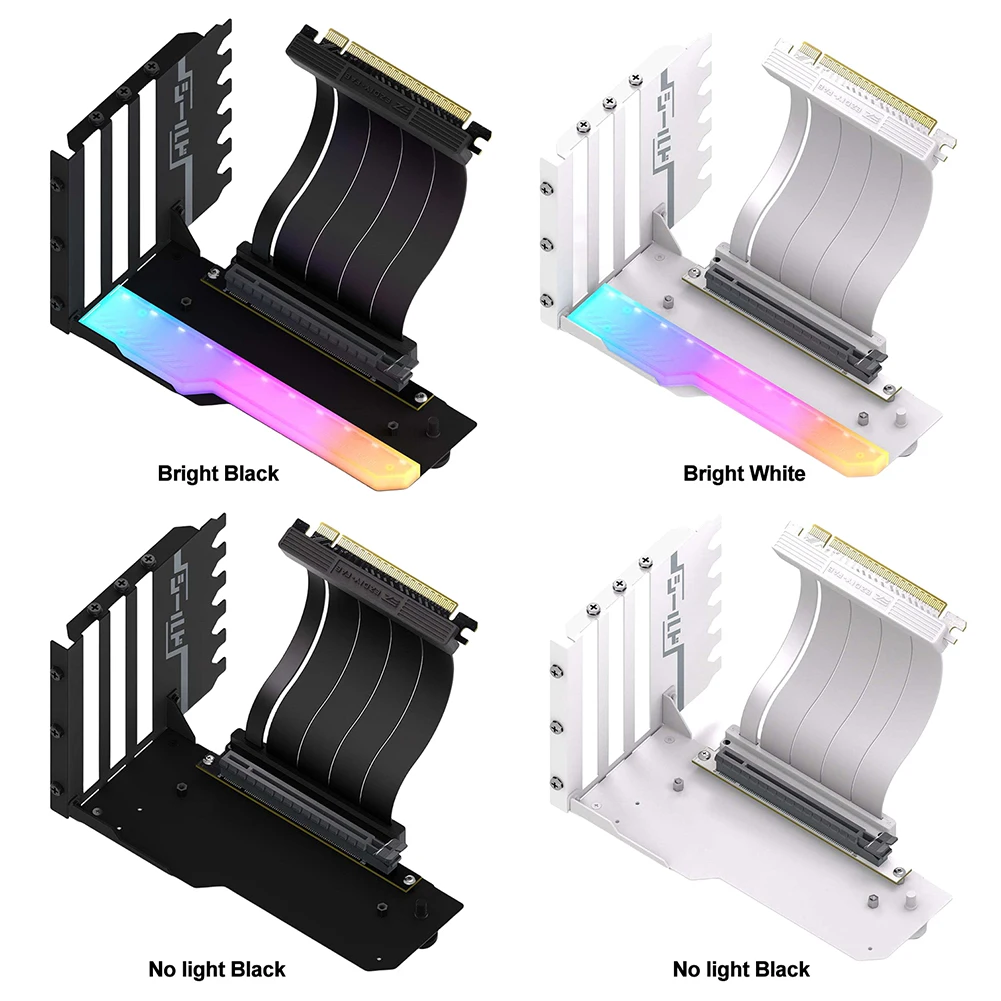 Imagem -03 - Suporte de Montagem Vertical Gpu 15cm Pci-e 4.0 X16 Riser Cabo Kit para Placa Gráfica 90 Graus Ângulo Direito