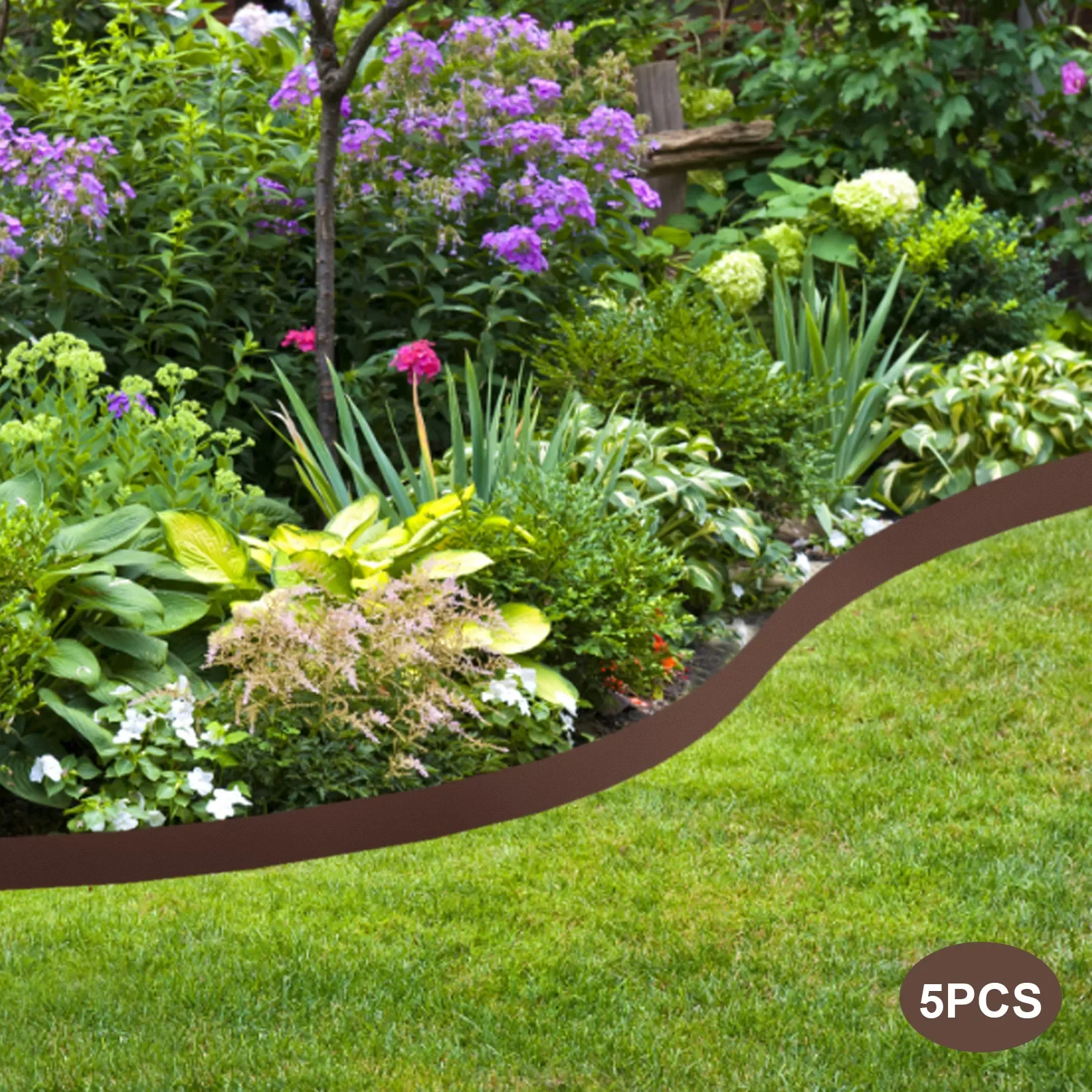 

Стальная окантовка газона, металлическая окантовка пейзажа 5 шт., бордюр для сада 3 x 39 дюймов, гибкая стальная ландшафтная окантовка, длина 16,25 футов